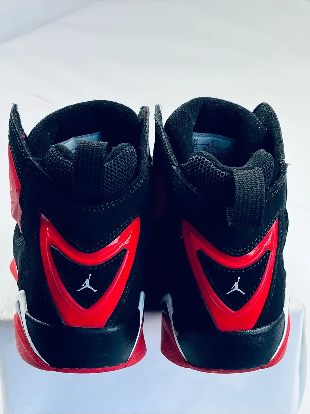 Nike Air Jordan Boys True Flight High TopSneakers #CU4934-001 Black Red Boys:7Y